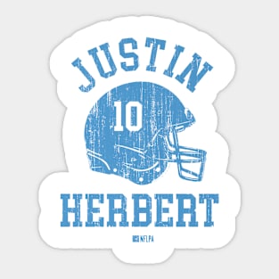 Justin Herbert Los Angeles C Helmet Font Sticker